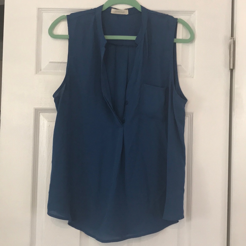 Blue Flowy Blouse